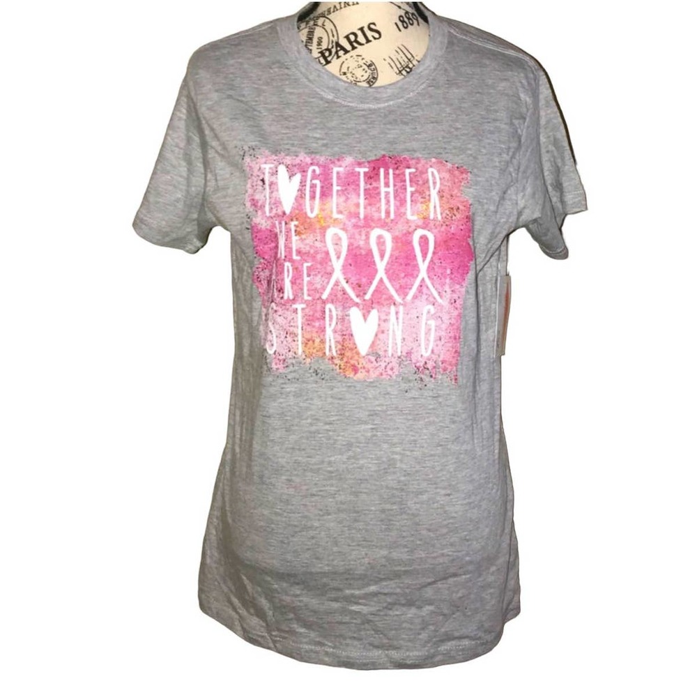 BREAST CANCER AWARENESS TOGETHER WE ARE STRONG GRAPHIC TEE SMALL